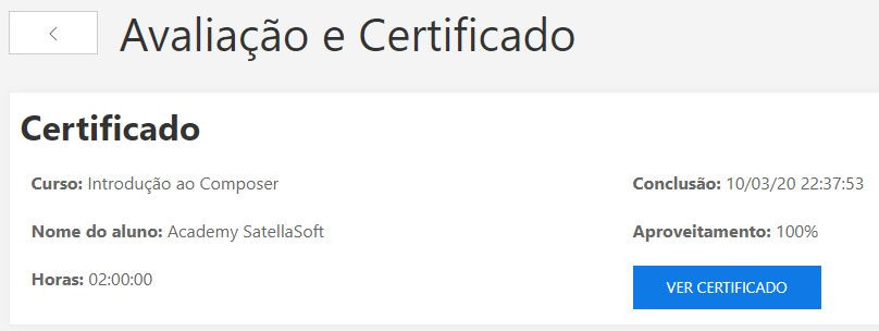 Obtendo o certificado de conclusão de curso.